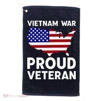 Vietnam War Proud Veteran Golf Towel thumb 0