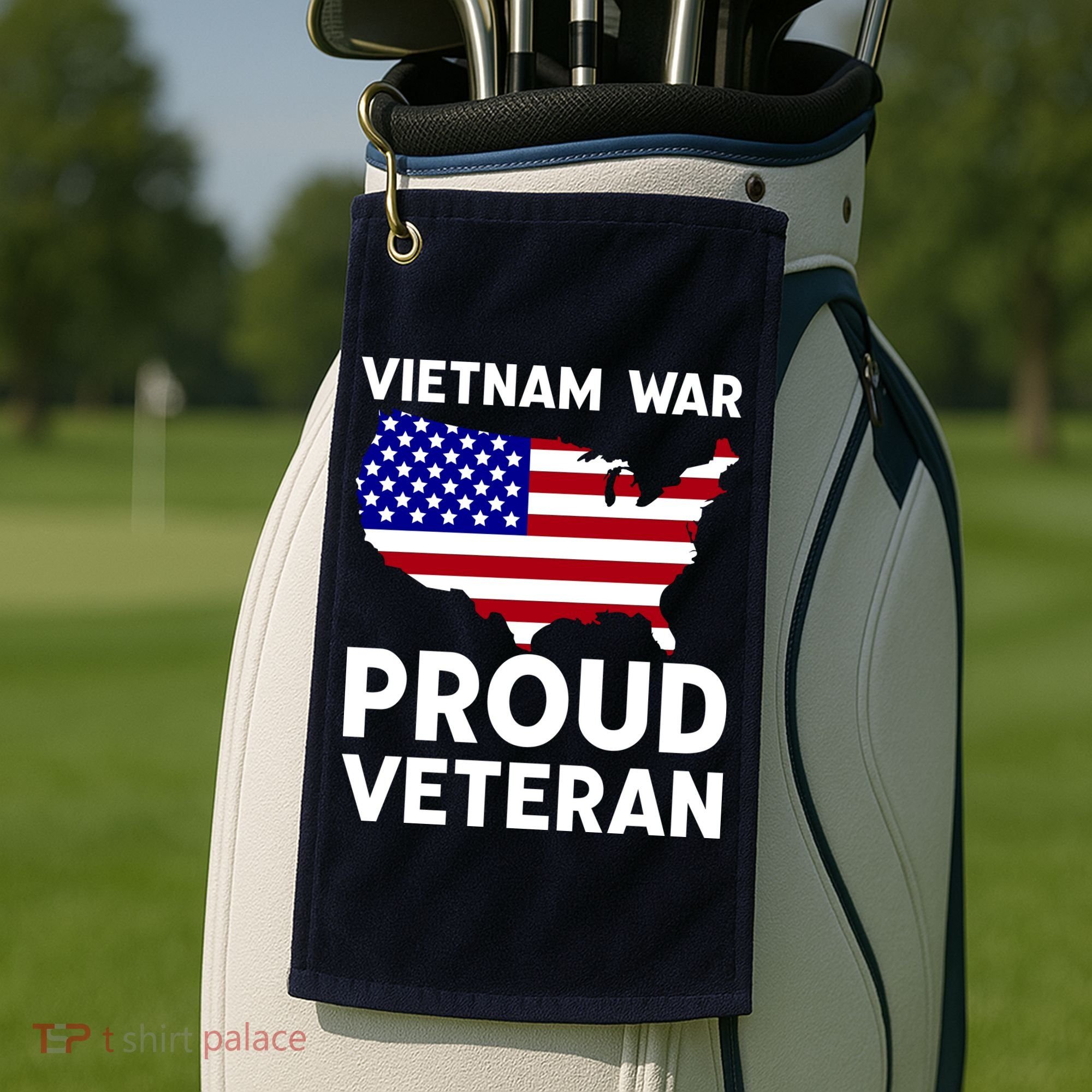 Vietnam War Proud Veteran Golf Towel