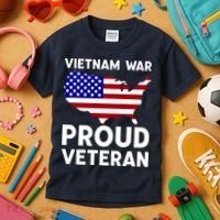 Vietnam War Proud Veteran Kids T-Shirt thumb 3