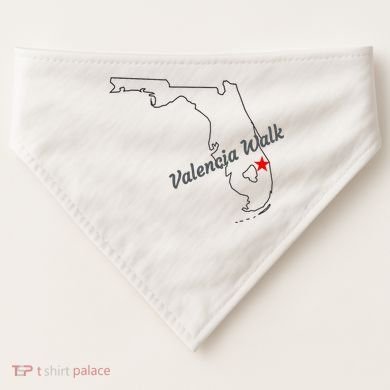 Valencia Walk Port St Lucie Florida USA-Made Doggie Bandana