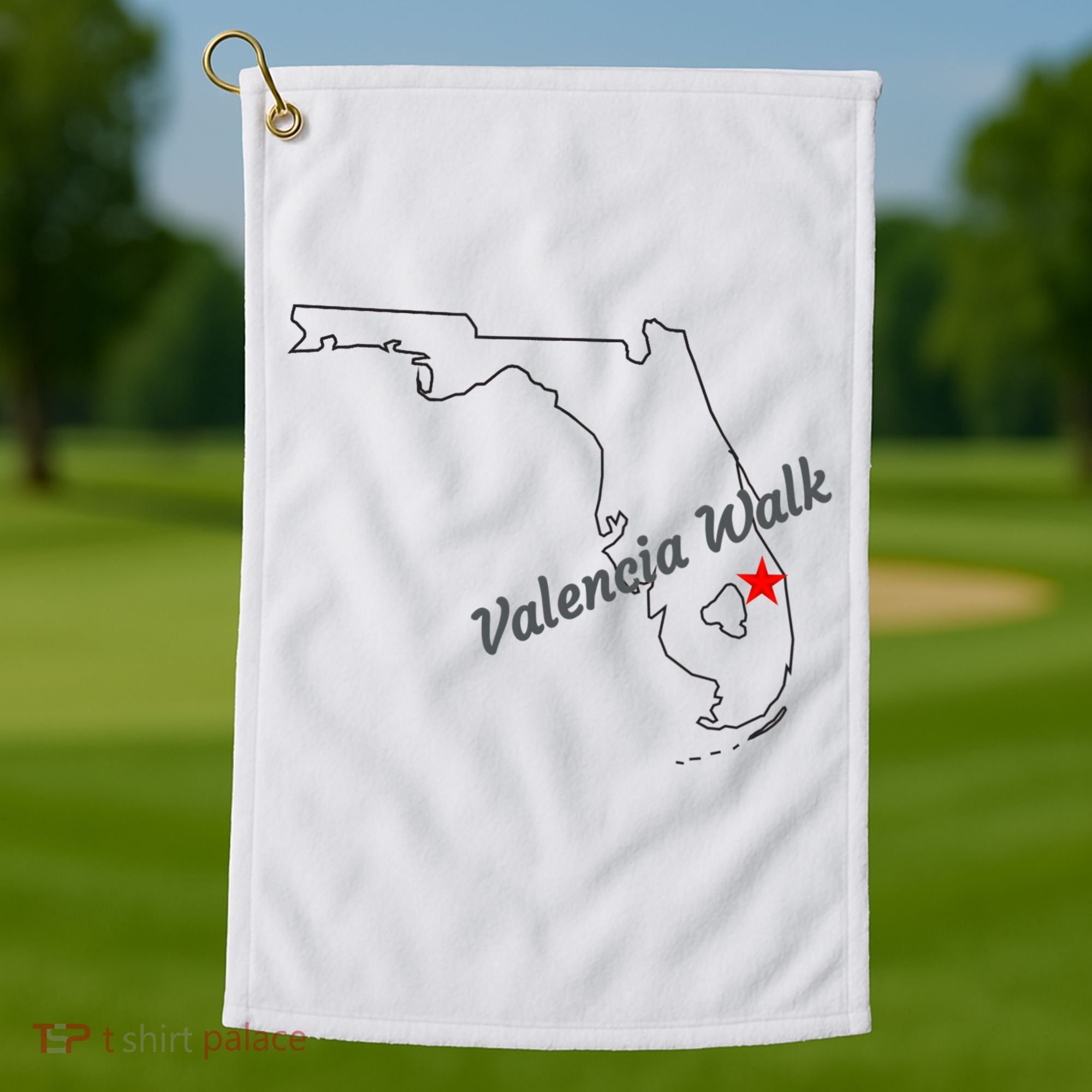 Valencia Walk Port St Lucie Florida Golf Towel