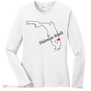 Valencia Walk Port St Lucie Florida Women's Long Sleeve Shirt