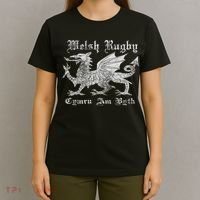 Vintage Welsh Rugby Or Gift Wales Rugby Football Top T-Shirt thumb 4