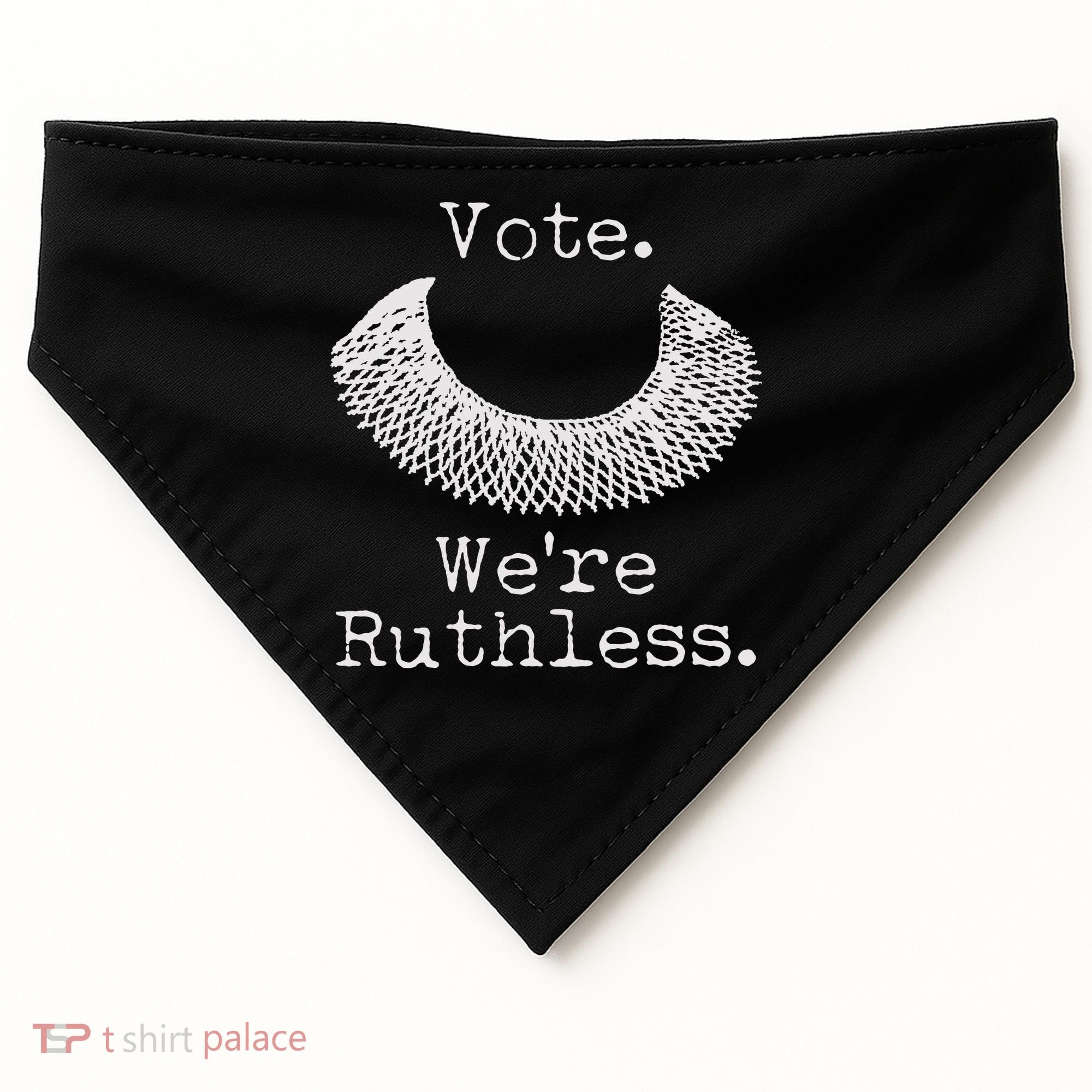 Vote We're Ruthless RBG Ruth Bader Ginsburg USA-Made Doggie Bandana