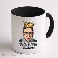 Vote We're Ruthless Ruth Bader Ginsburg Equal Rights Coffee Mug thumb 1