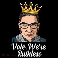 Vote We're Ruthless Ruth Bader Ginsburg Equal Rights Ornament thumb 1