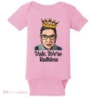 Vote We're Ruthless Ruth Bader Ginsburg Equal Rights Baby Bodysuit thumb 0