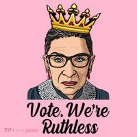 Vote We're Ruthless Ruth Bader Ginsburg Equal Rights Baby Bodysuit thumb 2