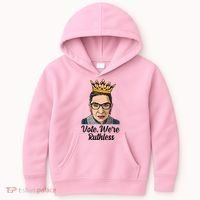 Vote We're Ruthless Ruth Bader Ginsburg Equal Rights Kids Hoodie thumb 0