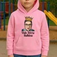Vote We're Ruthless Ruth Bader Ginsburg Equal Rights Kids Hoodie thumb 2