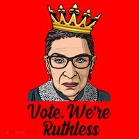 Vote We're Ruthless Ruth Bader Ginsburg Equal Rights Santa Hat thumb 1