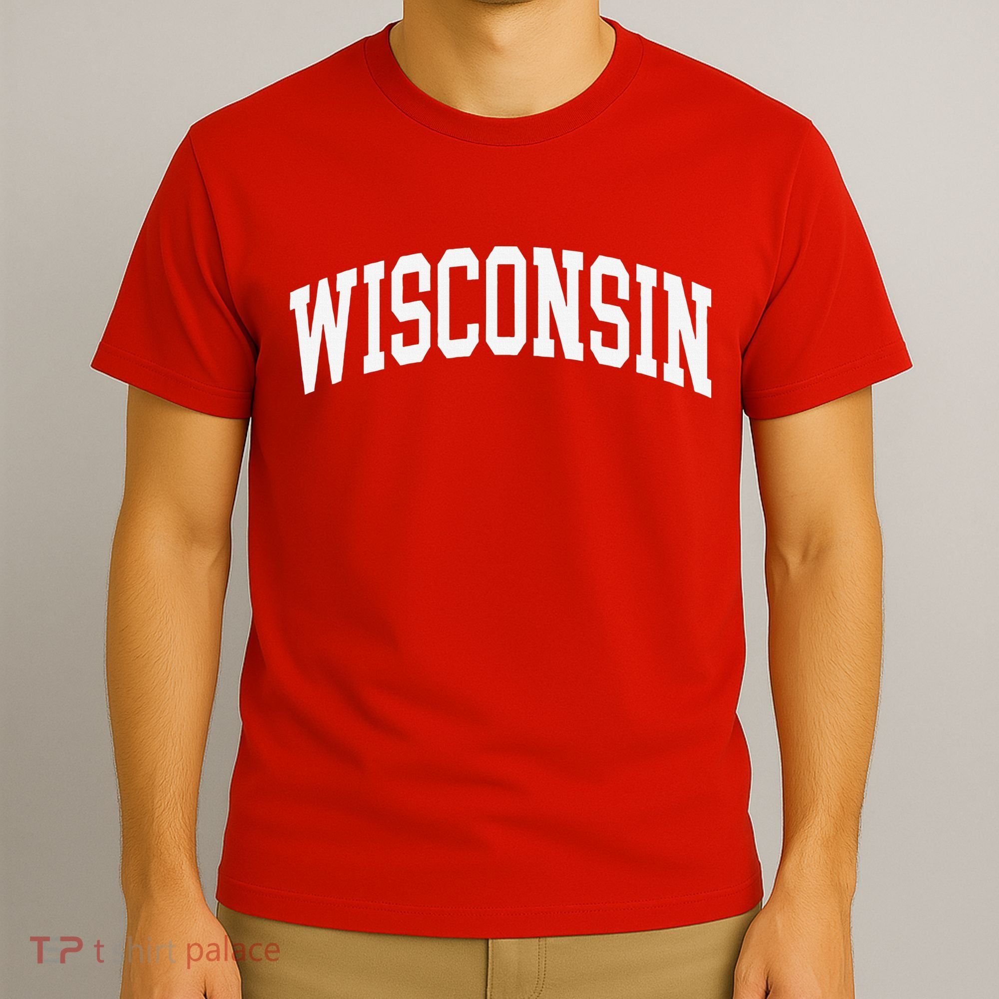 Vintage Wear Red For Wisconsin T-Shirt