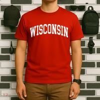 Vintage Wear Red For Wisconsin T-Shirt thumb 6