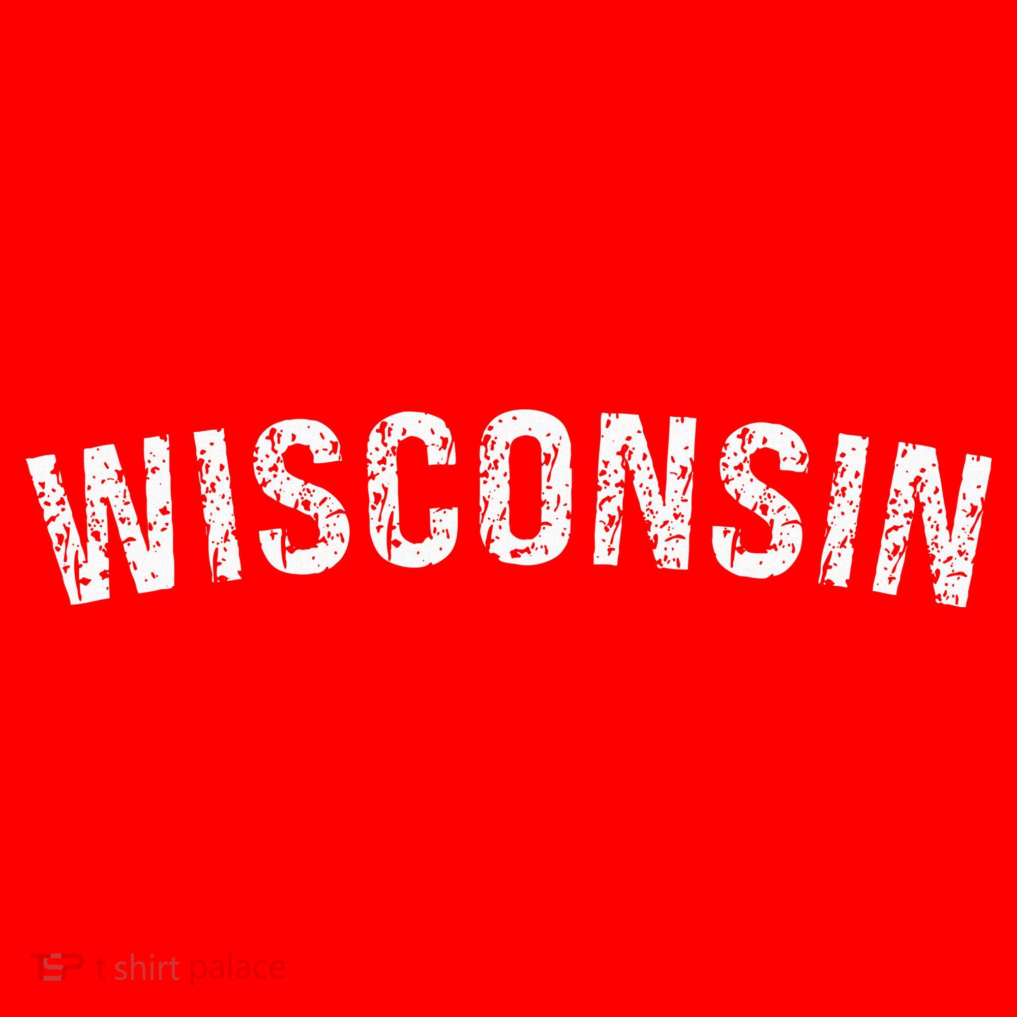 Vintage Wear Red For Wisconsin T-Shirt