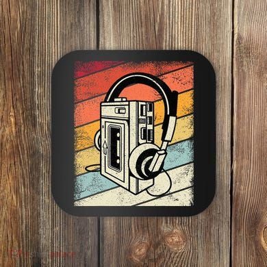 Vintage Walkman Retro 80s 90s Graphic Coaster