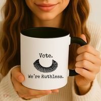 Vote We're Ruthless Rights Pro Choice Roe 1973 Feminist Coffee Mug thumb 3