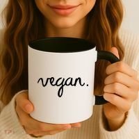 VEGAN Writing Statement Present Simple Eco Men Women Coffee Mug thumb 3