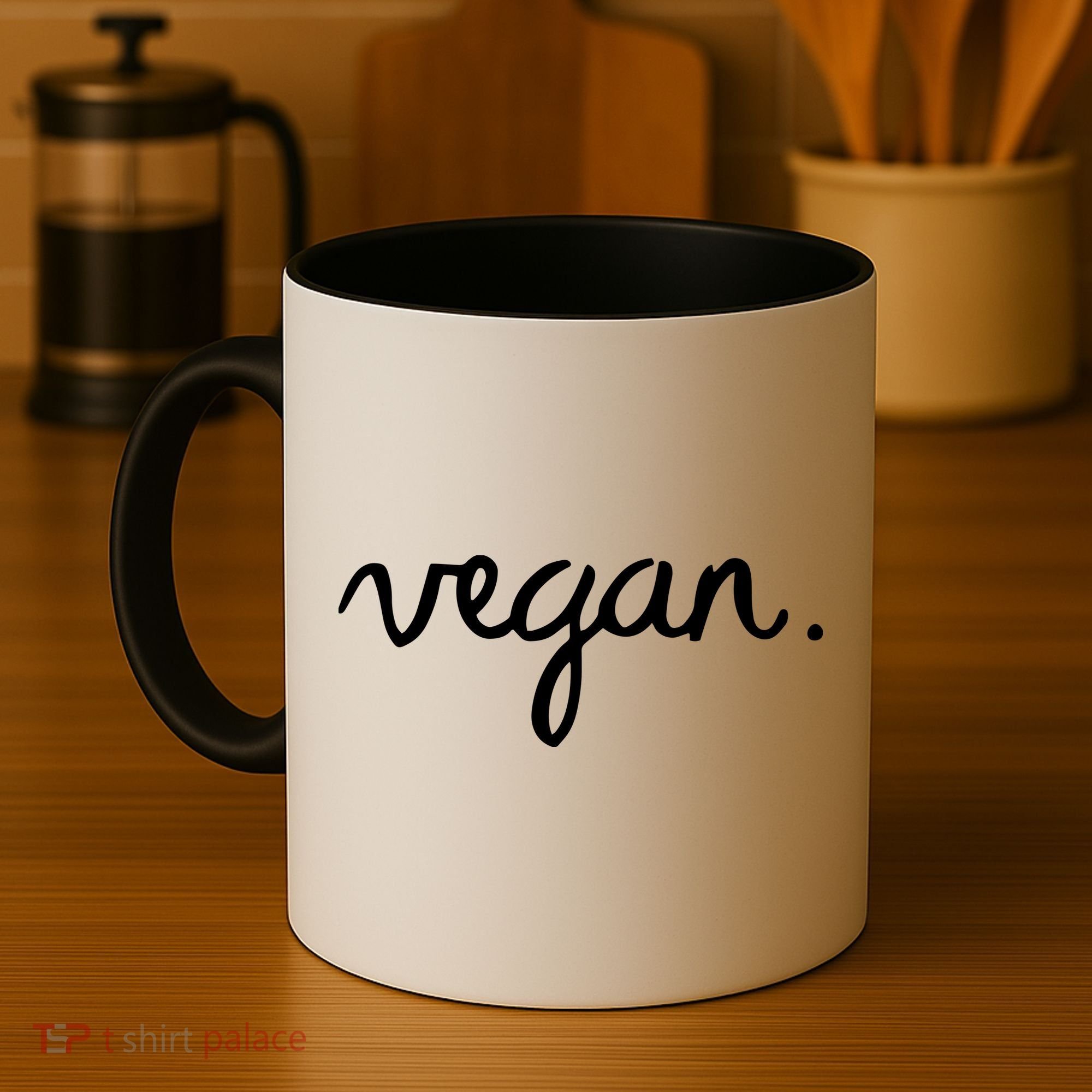 VEGAN Writing Statement Present Simple Eco Men Women Coffee Mug