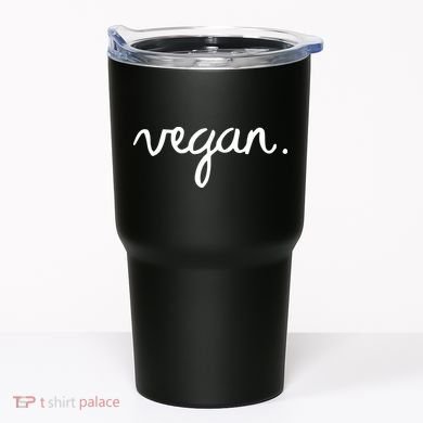 VEGAN Writing Statement Present Simple Eco Men Women Tumbler