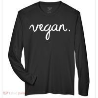 VEGAN Writing Statement Present Simple Eco Men Women Zone Performance Long-Sleeve T-Shirt thumb 0