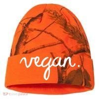 VEGAN Writing Statement Present Simple Eco Men Women Kati Licensed 12" Camo Cuffed Beanie thumb 0