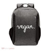 VEGAN Writing Statement Present Simple Eco Men Women Vector Backpack thumb 0