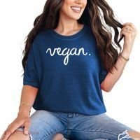 VEGAN Writing Statement Present Simple Eco Men Women Comfort Colors T-Shirt thumb 0