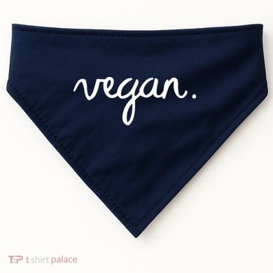 VEGAN Writing Statement Present Simple Eco Men Women USA-Made Doggie Bandana