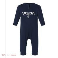 VEGAN Writing Statement Present Simple Eco Men Women Infant Fleece One Piece thumb 0