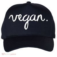 VEGAN Writing Statement Present Simple Eco Men Women Five-Panel Snapback Cap thumb 0