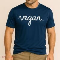 VEGAN Writing Statement Present Simple Eco Men Women Cooling Performance Crew T-Shirt thumb 2