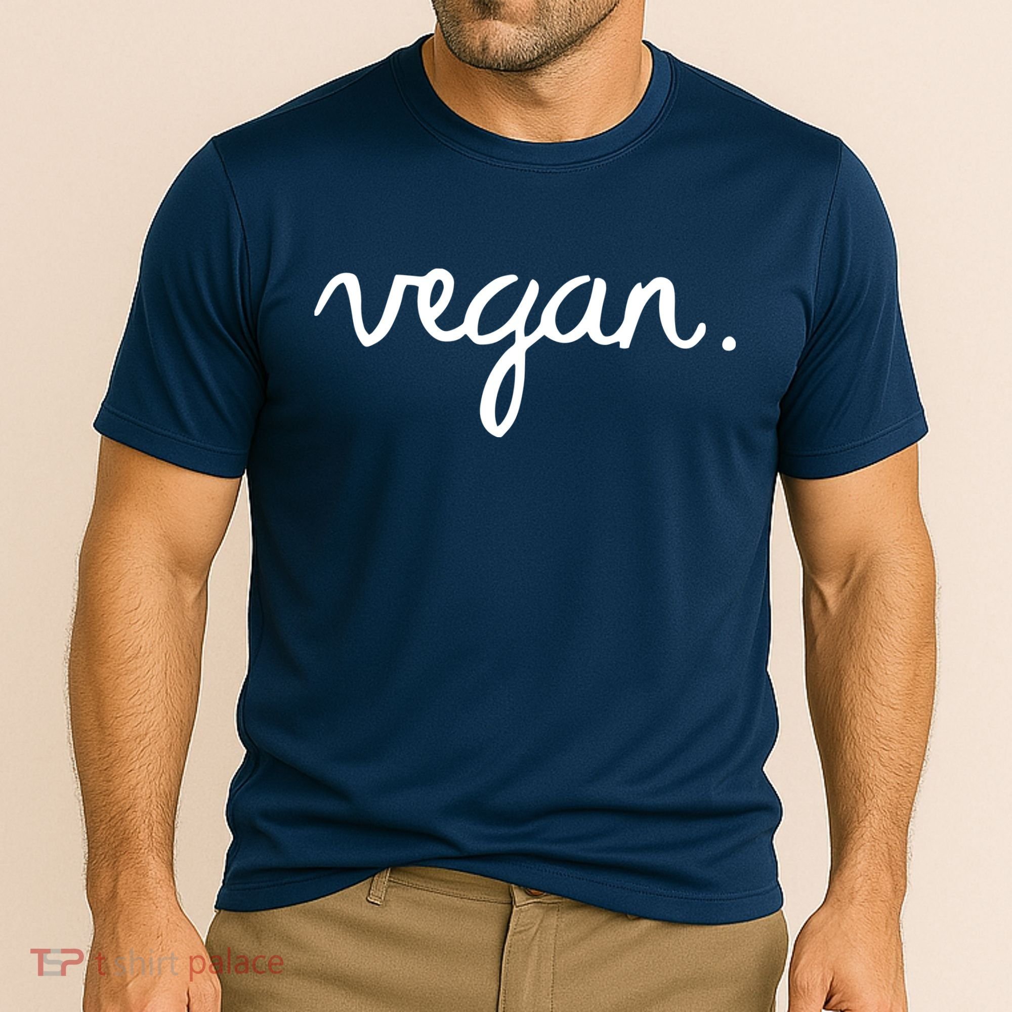 VEGAN Writing Statement Present Simple Eco Men Women Cooling Performance Crew T-Shirt