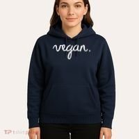 VEGAN Writing Statement Present Simple Eco Men Women Hoodie thumb 5