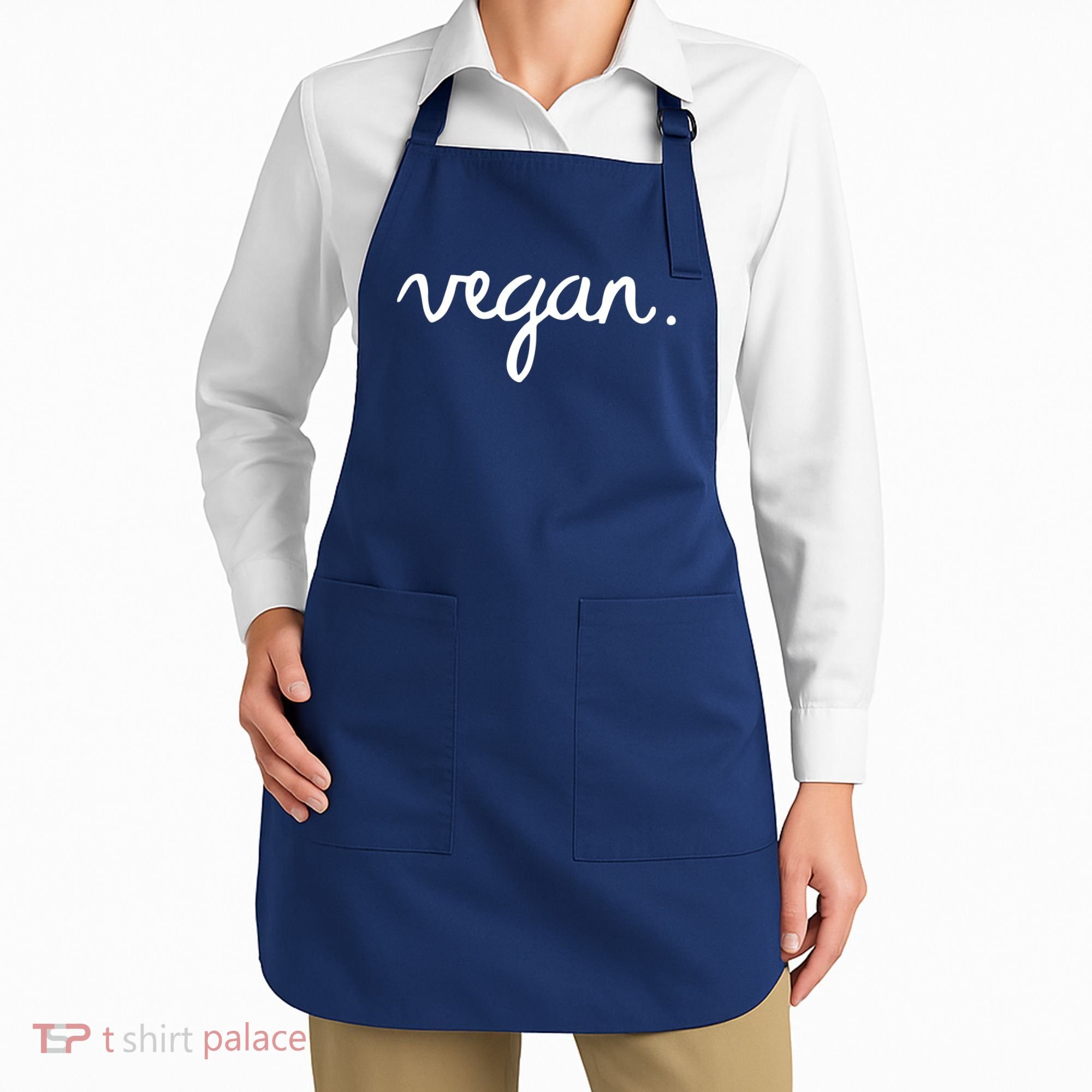 VEGAN Writing Statement Present Simple Eco Men Women Apron