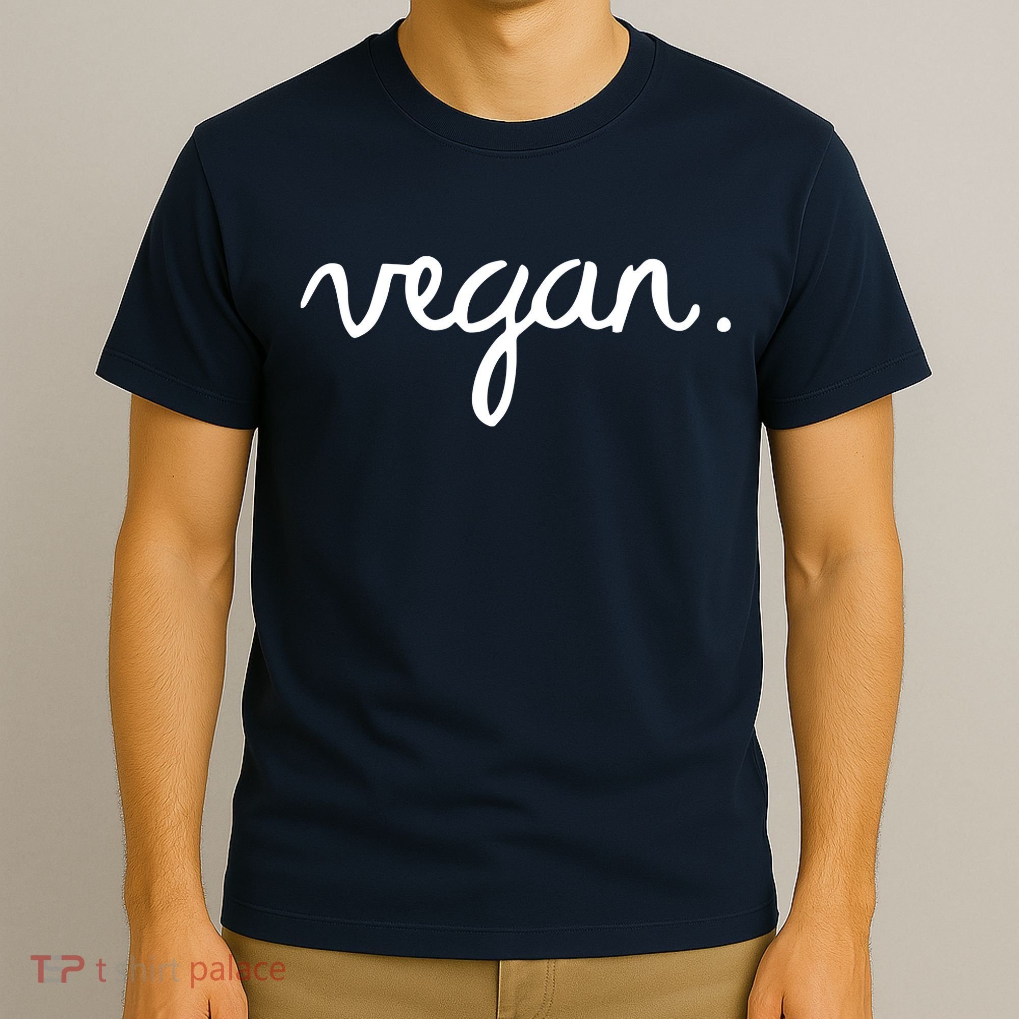 VEGAN Writing Statement Present Simple Eco Men Women T-Shirt