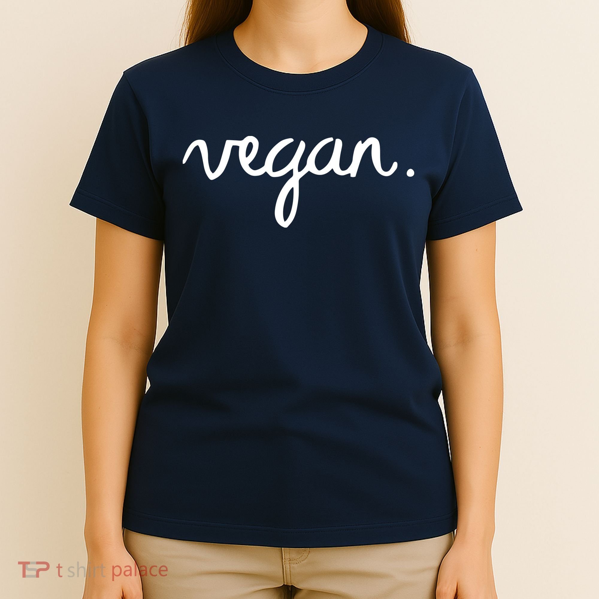 VEGAN Writing Statement Present Simple Eco Men Women T-Shirt