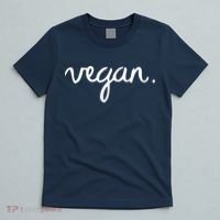VEGAN Writing Statement Present Simple Eco Men Women T-Shirt thumb 5