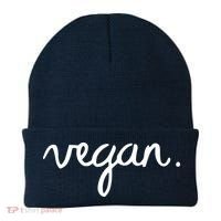 VEGAN Writing Statement Present Simple Eco Men Women Beanie thumb 0