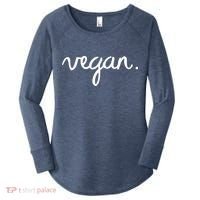 VEGAN Writing Statement Present Simple Eco Men Women Women's Perfect Tri Tunic Long Sleeve Shirt thumb 0