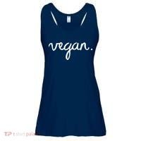 VEGAN Writing Statement Present Simple Eco Men Women Ladies Essential Flowy Tank thumb 0