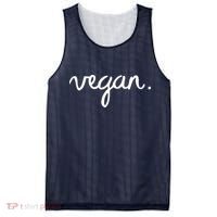 VEGAN Writing Statement Present Simple Eco Men Women Mesh Reversible Basketball Jersey Tank thumb 0