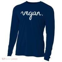 VEGAN Writing Statement Present Simple Eco Men Women Cooling Performance Long Sleeve Crew thumb 0