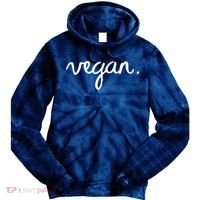 VEGAN Writing Statement Present Simple Eco Men Women Tie Dye Hoodie thumb 0