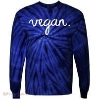 VEGAN Writing Statement Present Simple Eco Men Women Tie-Dye Long Sleeve Shirt thumb 0