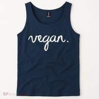 VEGAN Writing Statement Present Simple Eco Men Women Tank Top thumb 2