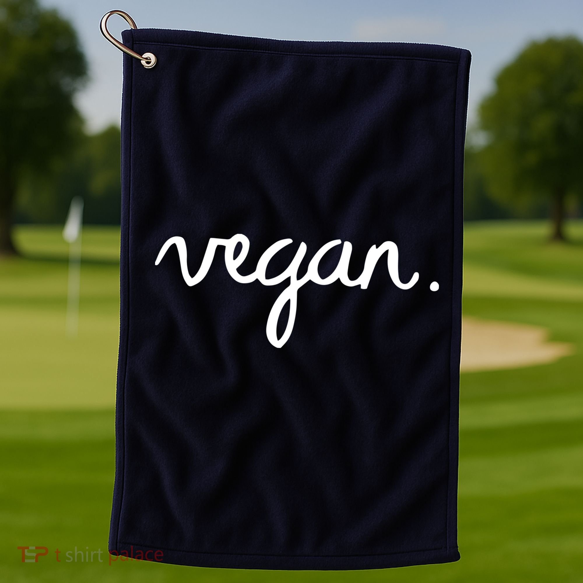 VEGAN Writing Statement Present Simple Eco Men Women Golf Towel