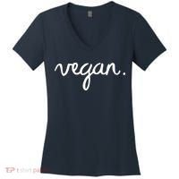 VEGAN Writing Statement Present Simple Eco Men Women Women's V-Neck T-Shirt thumb 0