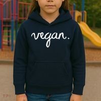 VEGAN Writing Statement Present Simple Eco Men Women Kids Hoodie thumb 3