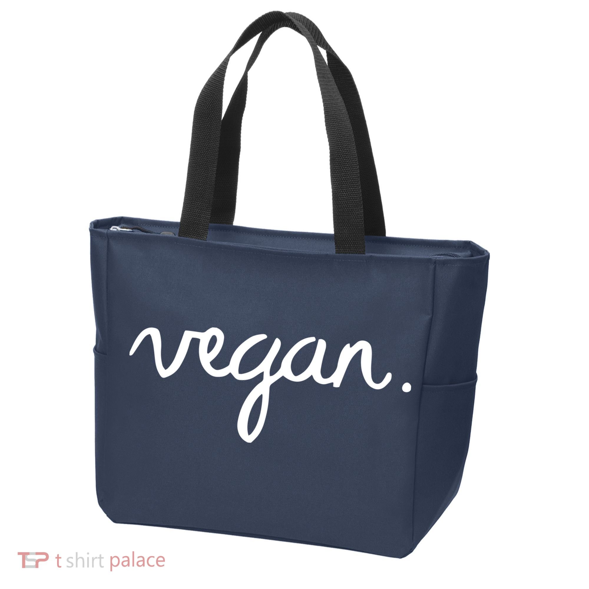 VEGAN Writing Statement Present Simple Eco Men Women Tote Bag