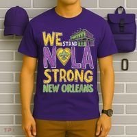 Vintage We Stand Nola Strong New Orleans Traveling Lovers T-Shirt thumb 6